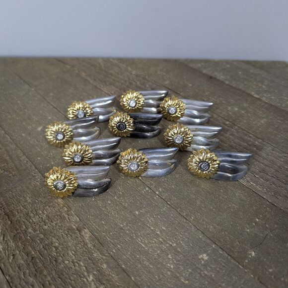 Vintage Oneida Sunflower Knife Rest / Holder — Silver-Plated Tableware Decor 10 - Picture 1 of 7